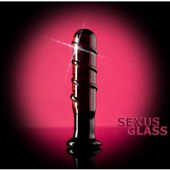 Фаллоимитатор Sexus Glass рельефный - 12 см