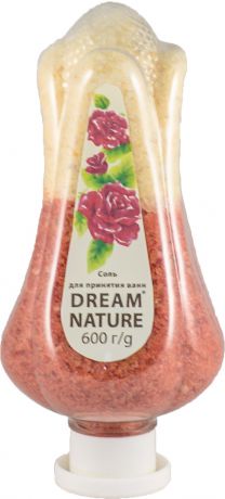 Соль для ванн Dream Nature с пеной "Роза", 600 г