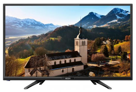 Телевизор ECON SMART LED HD Ready, с встроенным спутниковым и цифровым тюнером 24", черный