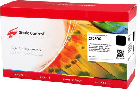 Картридж Static Control CF280X, черный, для лазерного принтера