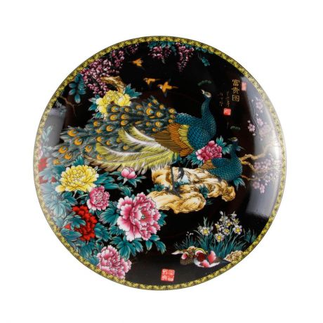 Тарелка "Павлины". Фарфор, роспись. Япония, вторая половина XX века