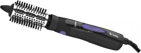 Фен-щетка Delta DL-0932R, черный, фиолетовый
