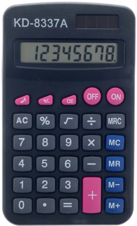 Калькулятор, карманный, 08-разрядный, 3575138, мультиколор