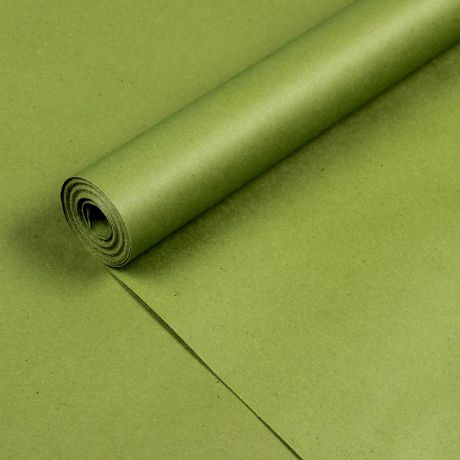 Бумага упаковочная "Зелёная", 3881017, разноцветный, 70 см х 10 м
