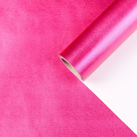 Бумага для декорирования Bolis "Ribbed", металлизированная, 3730591, розовый, 70 см х 10 м