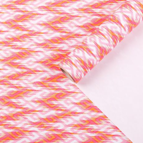 Бумага для декорирования Bolis "Скандинавский узор", 3731015, красно-розовый, 70 см х 10 м