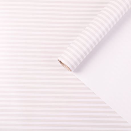 Бумага для декорирования Bolis "Полоски", 3730541, белый, 70 см х 10 м