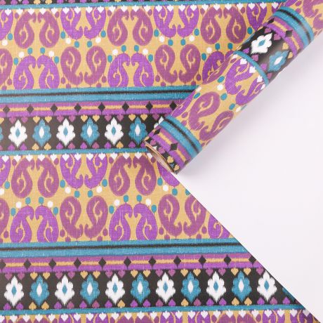 Бумага крафт для декорирования Bolis "Восточный орнамент", 3730803, разноцветный, 70 см х 10 м