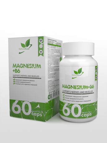 Комплексная пищевая добавка Магний+Б6 / Magnesiun+B6, 60 капсул
