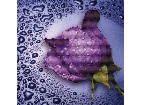 Алмазная мозаика Color KIT "Сиреневая роза", 25x25 см