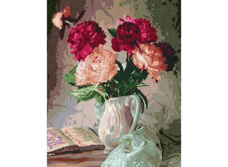 Алмазная мозаика Color KIT "Пионы в вазе", 40x50 см