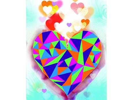 Алмазная мозаика Color KIT "Сердце в Ваших руках", 17x21 см