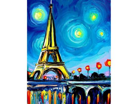 Алмазная мозаика Color KIT "Огни Парижа", 17x21 см