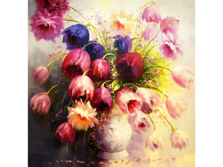 Алмазная мозаика Color KIT "Букет тюльпанов", 40x40 см