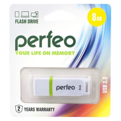 USB Флеш-накопитель Perfeo 8GB C11 белый