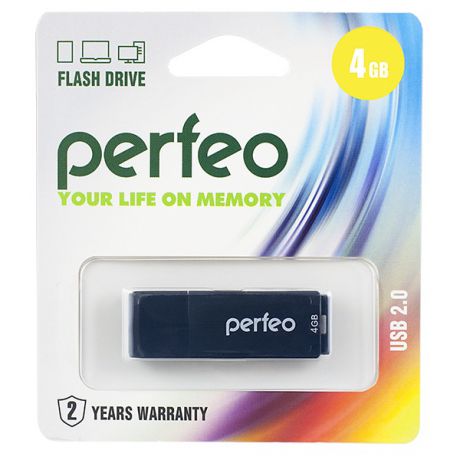USB Флеш-накопитель Perfeo 4GB C04 черный