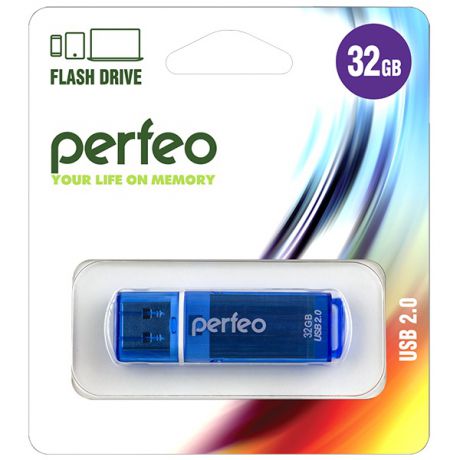 USB Флеш-накопитель Perfeo 32GB C13 синий