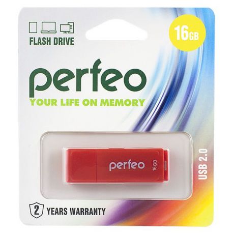 USB Флеш-накопитель Perfeo 16GB C04 красный
