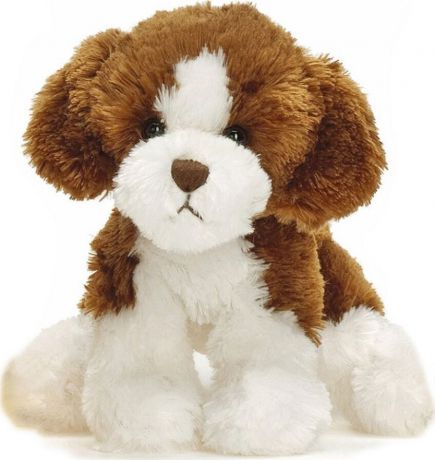 Мягкая игрушка Teddykompaniet Щенок, белый, коричневый, 17 см
