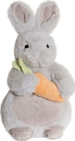 Мягкая игрушка Teddykompaniet Зайка Милла с морковкой, серый, 25 см