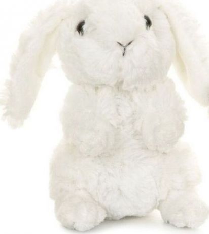 Мягкая игрушка Teddykompaniet Кролик, сидящий, белый, 19 см