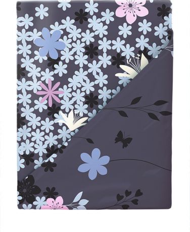 Комплект постельного белья Самойловский текстиль Незабудка, 2-спальный, наволочки 50x70, голубой, фиолетовый