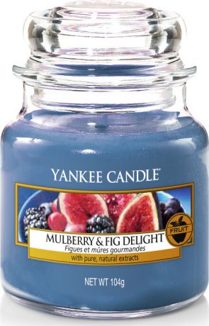 Свеча ароматическая Yankee Candle Инжир и ежевика/ Mulberry & Fig Delight 25-40 ч