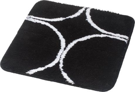 Коврик для ванной Ridder "Circle", цвет: черный, 55 х 50 см