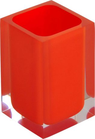 Стакан для ванной комнаты Ridder "Colours", цвет: оранжевый