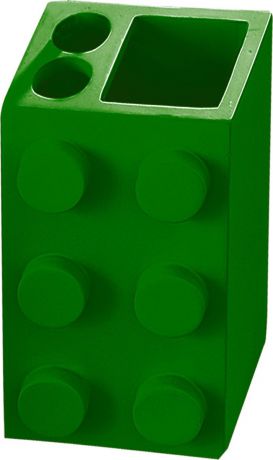 Стакан для зубных щеток Ridder "Bob", цвет: зеленый