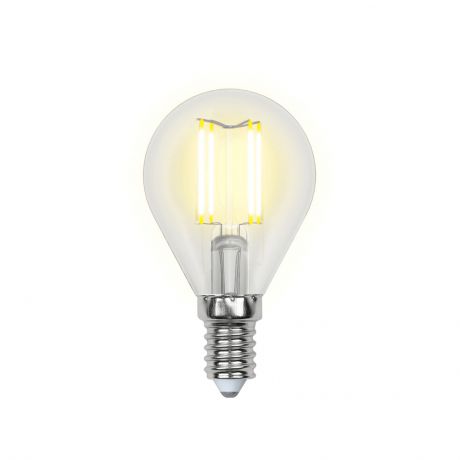 Лампочка Uniel LED-G45-6W/WW/E14/CL 3000K, Теплый свет 6 Вт, Светодиодная