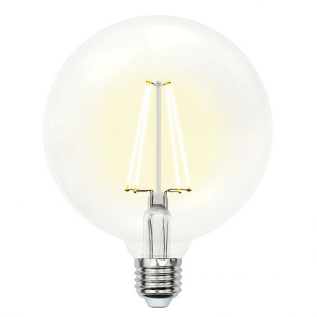 Лампочка Uniel LED-G125-10W/WW/E27/CL 3000K, Теплый свет 10 Вт, Светодиодная