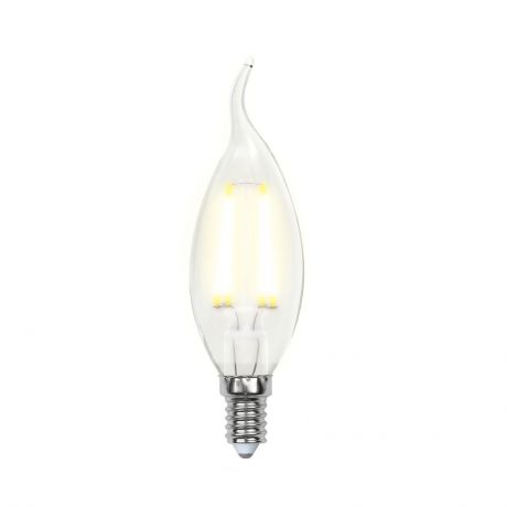 Лампочка Uniel LED-CW35-7,5W/WW/E14/CL 3000K, Теплый свет 7.5 Вт, Светодиодная