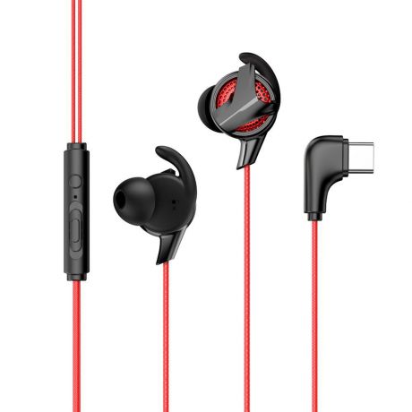 Наушники Baseus GAMO Type-C Wired Earphone C15 Red+Black