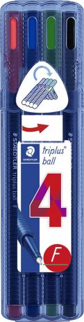 Набор шариковых ручек Staedtler Triplus Ball, 0,3 мм, 4 цвета