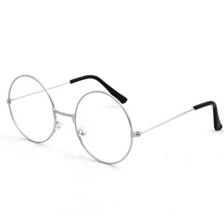 Оправа Круглые очки в металлической оправе, серебристый