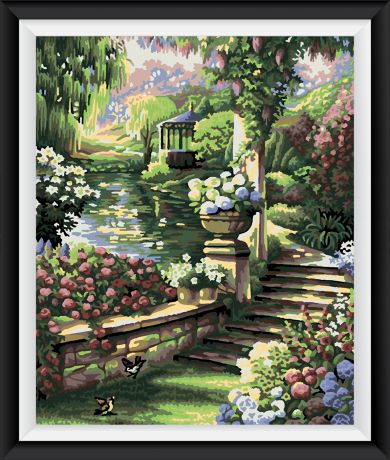 Картина по номерам на холсте 50х40 см. "Сказочный сад"
