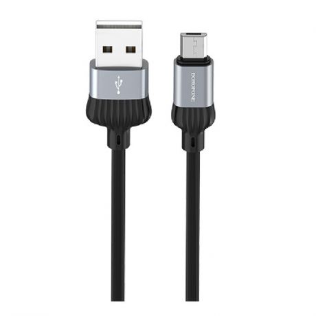 Кабель Borofone BX28 Dignity charging data cable for Micro-USB Metal Gray