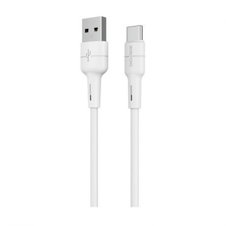 Кабель Borofone BX30 Silicone charging data cable for Type-C White