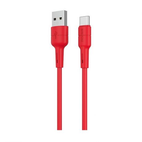 Кабель Borofone BX30 Silicone charging data cable for Type-C Red