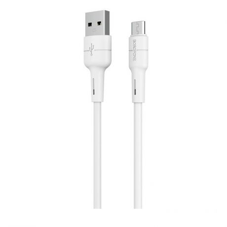 Кабель Borofone BX30 Silicone charging data cable for Micro-USB White