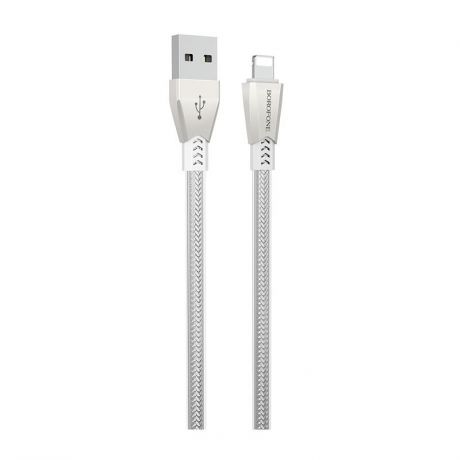 Кабель Borofone BU2 ZincJet USB to Lightning Cable Silver
