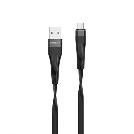 Кабель Borofone BU4 Micro-USB small waistline charging data cable Black
