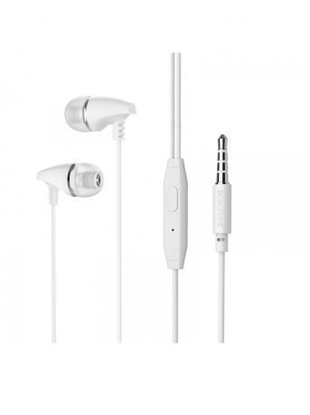 Наушники Borofone BM25 Sound edge universal earphones with mic White