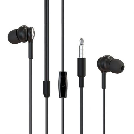 Наушники Borofone BM33 Complacent universal earphones with mic 1.2m Black