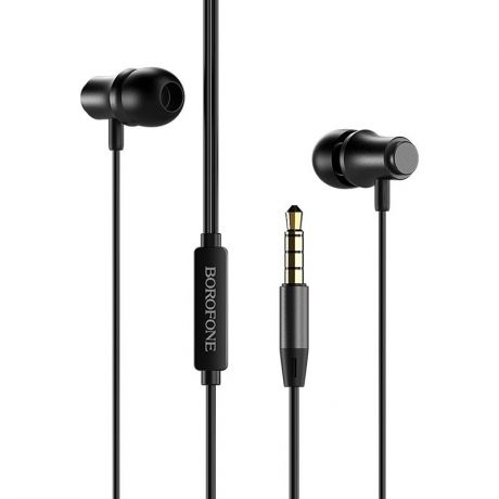 Наушники Borofone BM29 Gratified Universal earphones with mic Black