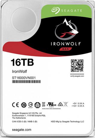 Внутренний жесткий диск Seagate IronWolf 16TB, ST16000VN001