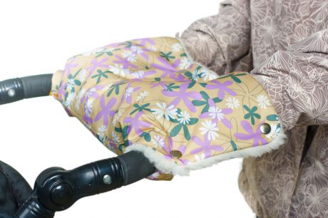 Аксессуар для колясок Чудо-чадо Муфта для рук на коляску меховая Комфорт, МКМ12-000 бежевый