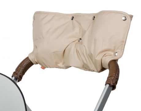 Аксессуар для колясок Чудо-Чадо Муфта для рук на коляску флисовая (кнопки), МКФ01-000 бежевый
