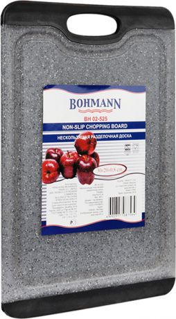 Разделочная доска Bohmann, нескользящая, 02525BH, коричневый, 30 х 20 см